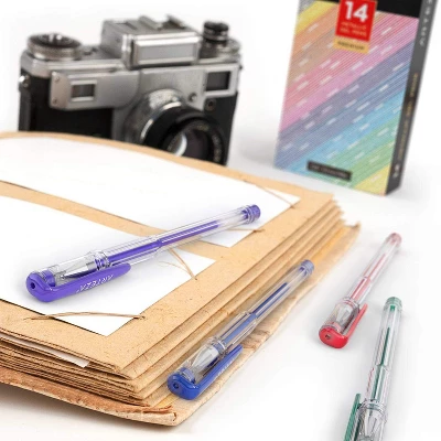 Arteza Gel Ink Pens, Metallic, Set Of 14 2 Arteza Gel Ink Pens, Metallic, Set Of 14 - Image 2