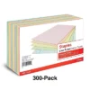 Staples 5" X 8" Line Ruled Assorted Pastel Index Cards 300/Pack (50995) TR50995