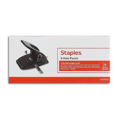 Staples 2-Hole Punch 28 Sheet Capacity Black (26637-CC) 799825 5 Staples 2-Hole Punch 28 Sheet Capacity Black (26637-CC) 799825 - Image 5