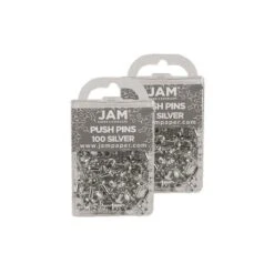 JAM Paper Colored Pushpins Silver Push Pins 2 Packs Of 100 (222419054A) 6 JAM Paper Colored Pushpins Silver Push Pins 2 Packs Of 100 (222419054A) -Creative Office Outlet Store GUEST 09367eec 42ba 4cc2 b497 c956f1d94801