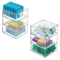 MDesign Plastic Square Desk Organizer For Office Desktop Drawers, 12 Pack, Clear 11 MDesign Plastic Square Desk Organizer For Office Desktop Drawers, 12 Pack, Clear -Creative Office Outlet Store GUEST 0d8a4e50 edcc 4250 b755 3f971238a684