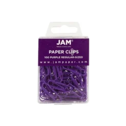 JAM Paper Colored Standard Paper Clips Small 1 Inch Purple Paperclips 2183753A