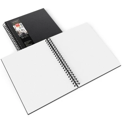 Arteza Watercolor Paper Pad, Spiral-Bound Hardcover, Black, 9"x12" - 2 Pack 1 Arteza Watercolor Paper Pad, Spiral-Bound Hardcover, Black, 9"x12" - 2 Pack