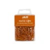 JAM Paper Office Desk Supplies Bundle Orange Small Paper Clips & Small Binder Clips 1 Pack Of Each