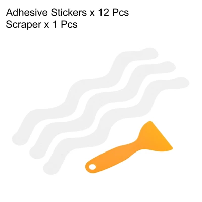 Unique Bargains Non Slip Bathtub Stickers Safety Shower Treads Adhesive Decal S Shape With Scraper For Tub Shower White 0.6 Ft X 0.5 Inch 2 Unique Bargains Non Slip Bathtub Stickers Safety Shower Treads Adhesive Decal S Shape With Scraper For Tub Shower White 0.6 Ft X 0.5 Inch - Image 2