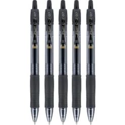 Pilot G2 Retractable Gel Pens Fine Point Black Ink 5/Pack (31078) 755958
