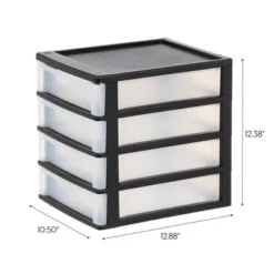 IRIS 2pk 4 Drawer Desktop Storage Unit Black -Creative Office Outlet Store GUEST 1f3272db acd8 41db a254 071098844985