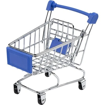 Juvale Mini Shopping Cart - 4-Pack Desk Organizers, Pen Pencil Holder Storage Toy For Stationery Supplies, 4 Colors, 3.25 X 4.375 X 4.75 Inches 2 Juvale Mini Shopping Cart - 4-Pack Desk Organizers, Pen Pencil Holder Storage Toy For Stationery Supplies, 4 Colors, 3.25 X 4.375 X 4.75 Inches - Image 2