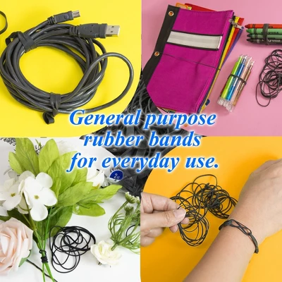 BAZIC Products Rubber Bands, Assorted Sizes, Black, 2 Oz./56.70 G Per Pack, 12 Packs 4 BAZIC Products Rubber Bands, Assorted Sizes, Black, 2 Oz./56.70 G Per Pack, 12 Packs - Image 4