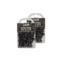 JAM Paper Colored Pushpins Black Push Pins 2 Packs Of 100 222419046A 6 JAM Paper Colored Pushpins Black Push Pins 2 Packs Of 100 222419046A -Creative Office Outlet Store GUEST 269e6d34 74a3 4650 899a a4473a9ce8f8