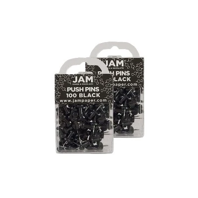 JAM Paper Colored Pushpins Black Push Pins 2 Packs Of 100 222419046A 3 JAM Paper Colored Pushpins Black Push Pins 2 Packs Of 100 222419046A - Image 3
