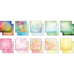 Craft Consortium Double-Sided Paper Pad 12"X12" 30/Pkg-Grunge-Light Tones, 20 Designs