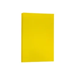 JAM Paper Matte Colored Paper 24 Lbs. 11" X 17" Yellow Recycled 100 Sheets/Pack (16728463)