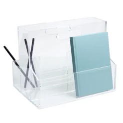 Russell+hazel Acrylic Mobile Caddy Clear -Creative Office Outlet Store GUEST 2fc7e1a8 0269 4c99 830e fd778843f2c8