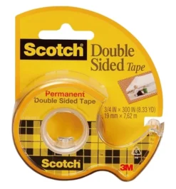 Scotch 665 Removable Double-Sided Tape, 0.75 X 400 Inches, Clear