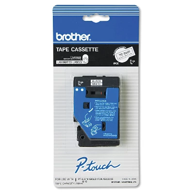 Brother P-Touch TC Tape Cartridge For P-Touch Labelers - Black/White 1 Brother P-Touch TC Tape Cartridge For P-Touch Labelers - Black/White