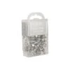 JAM Paper Colored Pushpins Silver Push Pins 2 Packs Of 100 (222419054A)
