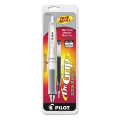 Pilot Dr. Grip Center Of Gravity Retractable Ball Point Pen Gray Grip/Black Ink 1mm 36180