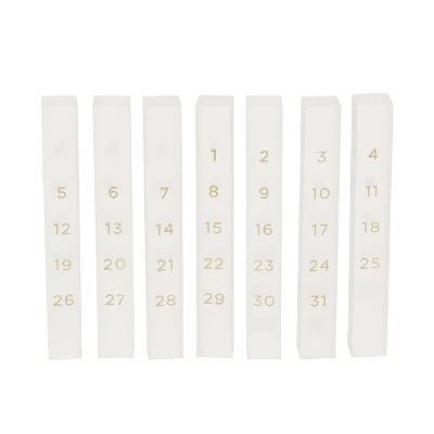 Russell+hazel Acrylic Monthly Calendar With Pen Holder Clear 3 Russell+hazel Acrylic Monthly Calendar With Pen Holder Clear - Image 3