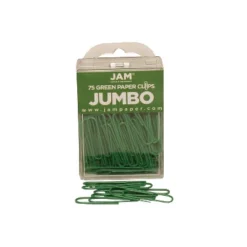 JAM Paper Jumbo Paper Clip Green 3 Packs Of 75(42186878B)
