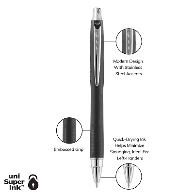 Uni-ball Uni Jetstream RT Retractable Ballpoint Pen Medium Point 1.0mm Black Ink Dozen (73832) 7 Uni-ball Uni Jetstream RT Retractable Ballpoint Pen Medium Point 1.0mm Black Ink Dozen (73832) - Image 7