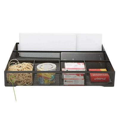 Mind Reader 2pc Mesh Deep Drawer Organizer Black 2 Mind Reader 2pc Mesh Deep Drawer Organizer Black - Image 2