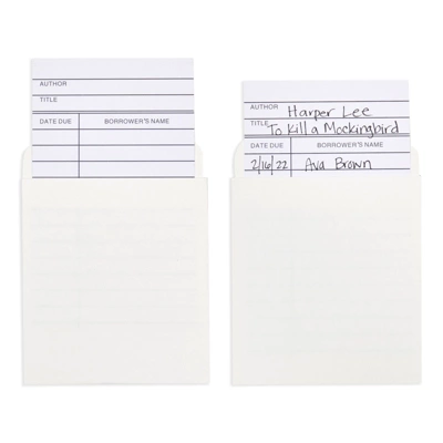 Best Paper Greetings 200 Piece Set Of 100 Self Adhesive Library Card Pockets And 100 Due Date Cards For Book Checkouts, 3 X 5 In 4 Best Paper Greetings 200 Piece Set Of 100 Self Adhesive Library Card Pockets And 100 Due Date Cards For Book Checkouts, 3 X 5 In - Image 4