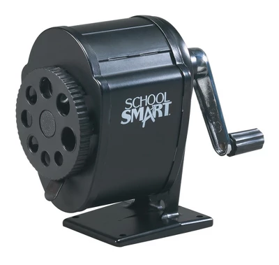 School Smart Multi-Hole Metal Pencil Sharpener, Black 1 School Smart Multi-Hole Metal Pencil Sharpener, Black