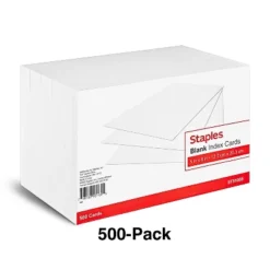 Staples 5" X 8" Unruled Index Cards 500/Pack (51005) 233460