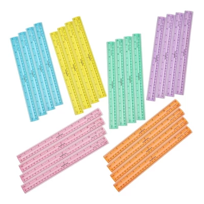 Hand2mind 12" Safe-T Rulers 24pk 1 Hand2mind 12" Safe-T Rulers 24pk