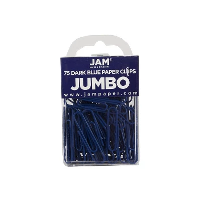 JAM Paper Jumbo Smooth Paper Clip Dark Blue 3/Pack 42186869B 1 JAM Paper Jumbo Smooth Paper Clip Dark Blue 3/Pack 42186869B