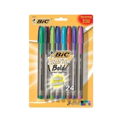 BIC Cristal Xtra Bold Stick Ballpoint Pen Bold 1.6mm Assorted Ink/Barrel 24/Pack MSBAPP241AST -Creative Office Outlet Store GUEST 569c0f29 f7bf 4dd6 8fee 9b5052ffaebb
