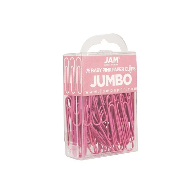 JAM Paper Large Paper Clips Pink 2 Packs Of 75 (42186873A) 2 JAM Paper Large Paper Clips Pink 2 Packs Of 75 (42186873A) - Image 2