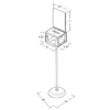 Azar Displays White Suggestion Box With Pocket L 206320-WHT