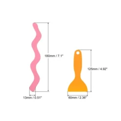 Unique Bargains Non Slip Bathtub Stickers Safety Shower Treads Adhesive Decal S Shape With Scraper For Stairs Shower Pink 0.6 Ft X 0.5 Inch