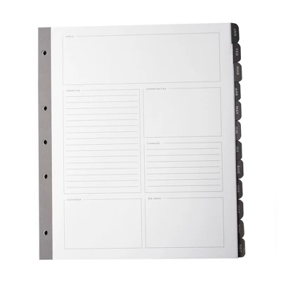 Russell+Hazel Signature Perpetual Monthly Tabs 1 Russell+Hazel Signature Perpetual Monthly Tabs