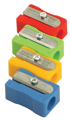 The Pencil Grip Inc Eisen Handheld Plastic Pencil Sharpeners, Assorted Colors, Pack Of 25