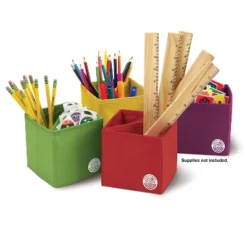 Essential Learning Sensational Classroom Essential Collapsible Storage Boxes Set Of 4 (ELP626690)