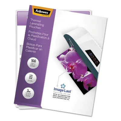 Fellowes ImageLast Laminating Pouches With UV Protection 3mil 11 1/2 X 9 100/Pack 52454 1 Fellowes ImageLast Laminating Pouches With UV Protection 3mil 11 1/2 X 9 100/Pack 52454