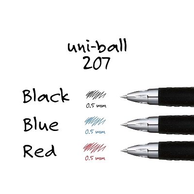 Uni-ball Signo 207 Retractable Gel Pen Black Ink 0.5mm Dozen 61255 6 Uni-ball Signo 207 Retractable Gel Pen Black Ink 0.5mm Dozen 61255 - Image 6