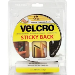 VELCRO® Velcro Sticky-Back Hook And Loop Fastener Tape With Dispenser 3/4 X 5 Ft. Roll Black 90086
