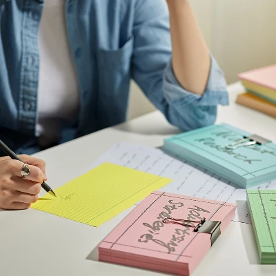 Staples 5" X 8" Line Ruled Assorted Pastel Index Cards 300/Pack (50995) TR50995 4 Staples 5" X 8" Line Ruled Assorted Pastel Index Cards 300/Pack (50995) TR50995 - Image 4