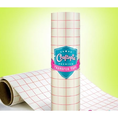 Craftopia 12"x12" Transfer Tape For Permanent Vinyl With Alignment Grid, Blue 1-piece 2 Craftopia 12"x12" Transfer Tape For Permanent Vinyl With Alignment Grid, Blue 1-piece - Image 2