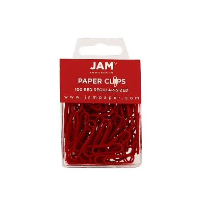 JAM Paper Colored Standard Paper Clips Small 1 Inch Red Paperclips 2185200A 1 JAM Paper Colored Standard Paper Clips Small 1 Inch Red Paperclips 2185200A