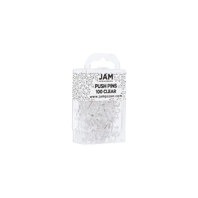 JAM Paper Push Pins Clear 2/Pack (2224190501a) 2224190501A 2 JAM Paper Push Pins Clear 2/Pack (2224190501a) 2224190501A - Image 2