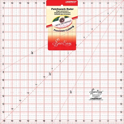 Tacony SewEasy Square Quilt Ruler-15.5"X15.5" 1 Tacony SewEasy Square Quilt Ruler-15.5"X15.5"