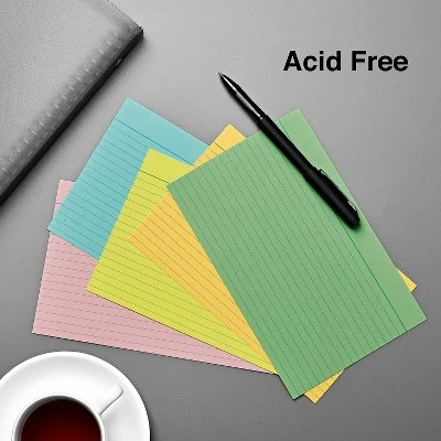 Staples 5" X 8" Line Ruled Assorted Pastel Index Cards 300/Pack (50995) TR50995 2 Staples 5" X 8" Line Ruled Assorted Pastel Index Cards 300/Pack (50995) TR50995 - Image 2