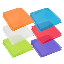 JAM Paper 6pk Plastic 3 Hole Punch Binder Envelopes With Zip Closure - Letter Booklet - 9 3/4 X 13 - Assorted -Creative Office Outlet Store GUEST 81c3a5d8 6807 47bf 860e 69c57e2164e3