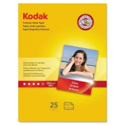 Kodak Premium Photo Paper 8.5 Mil Glossy 8 1/2 X 11 25 Sheets/Pack 8689283