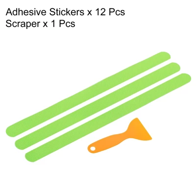 Unique Bargains Non Slip Bathtub Stickers Safety Shower Treads Adhesive Decal Square With Scraper For Stairs Green 1.25 Ft X 0.8Inch 2 Unique Bargains Non Slip Bathtub Stickers Safety Shower Treads Adhesive Decal Square With Scraper For Stairs Green 1.25 Ft X 0.8Inch - Image 2